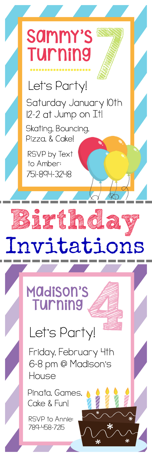 Free Printable Birthday Invitation Templates - Free Printable Birthday Invitations With Pictures