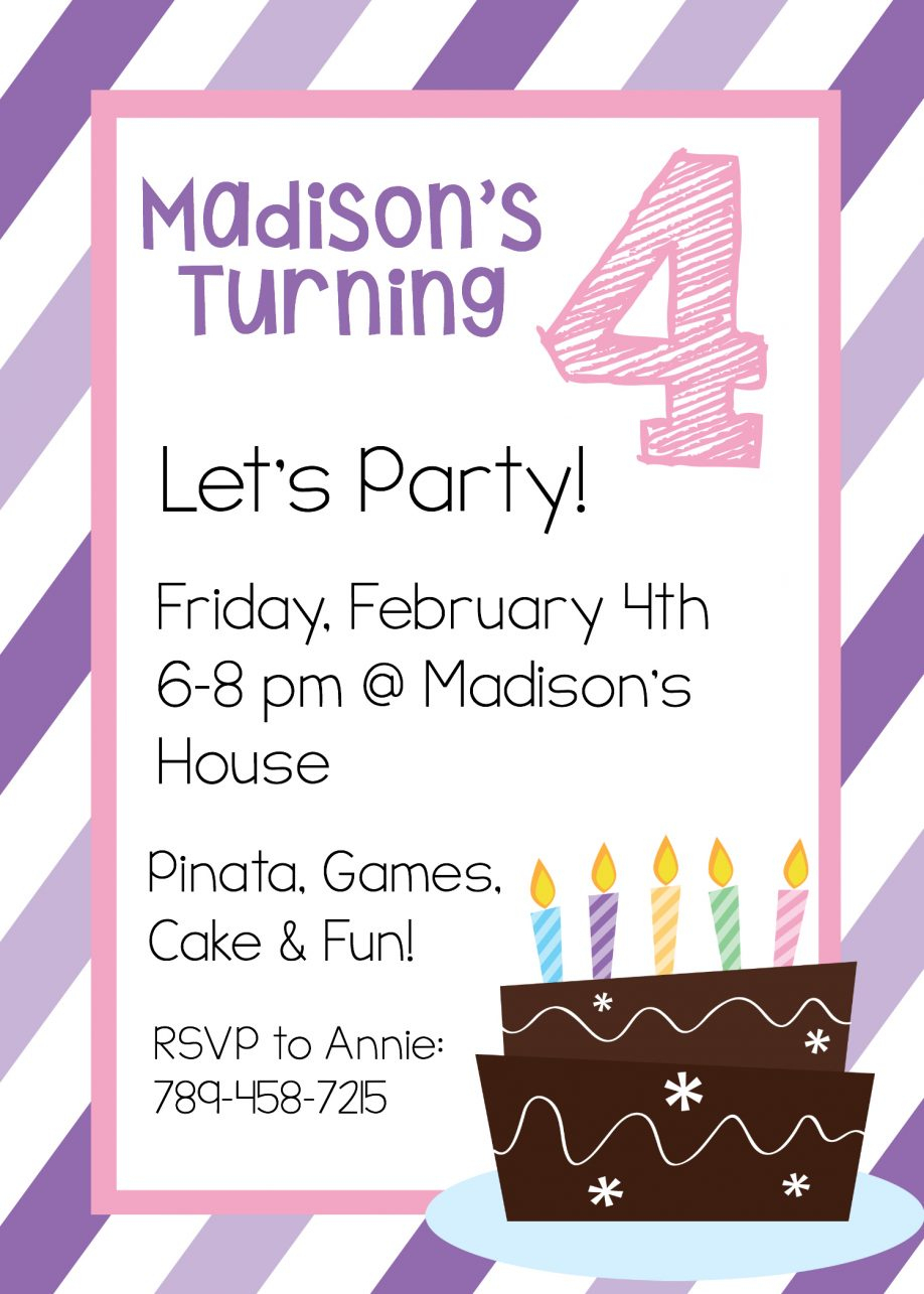 Free Printable Birthday Invitation Templates Invitations Invitaion - Make Printable Party Invitations Online Free