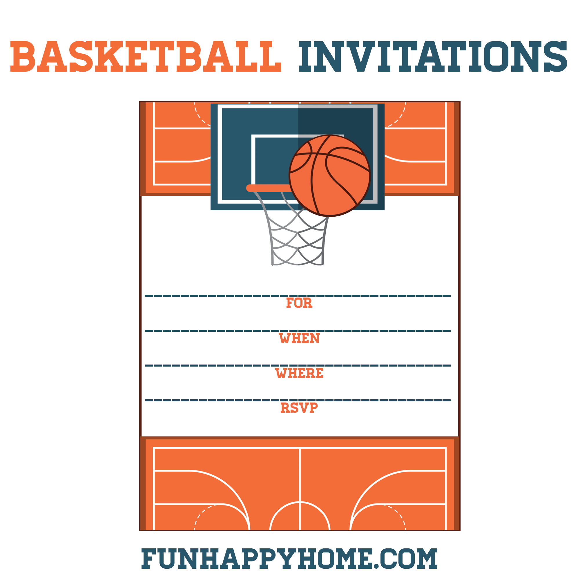 Free Printable Birthday Invitations Basketball | Download Them And - Free Printable Sports Birthday Invitation Templates