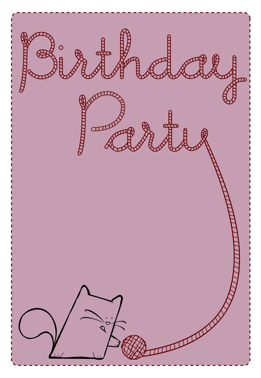 Free Printable Birthday Party Cat Invitation | Olivias Bday - Free Printable Kitten Birthday Invitations