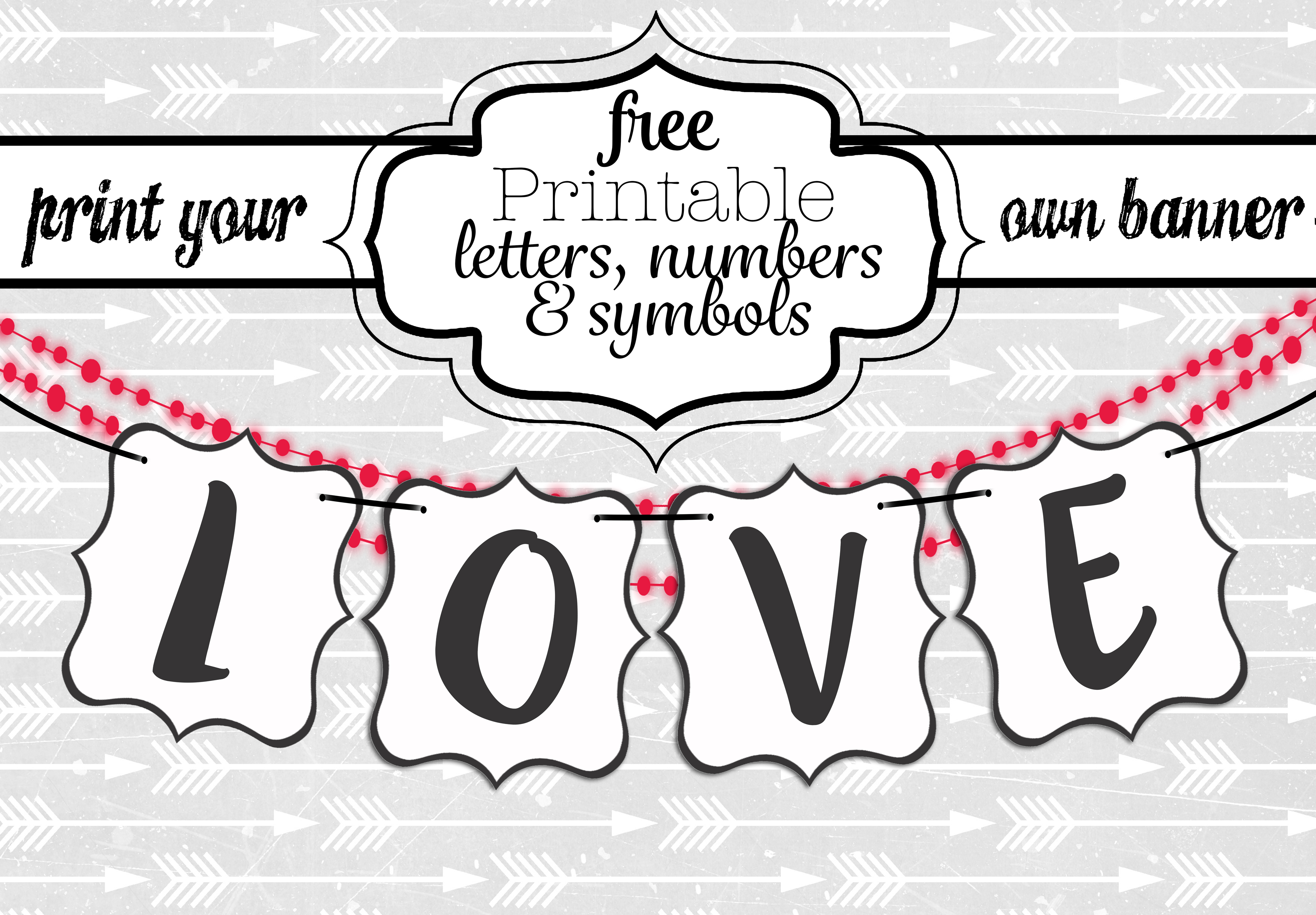 Free Printable Black And White Banner Letters | Diy Swank - Free Printable Happy Birthday Signs