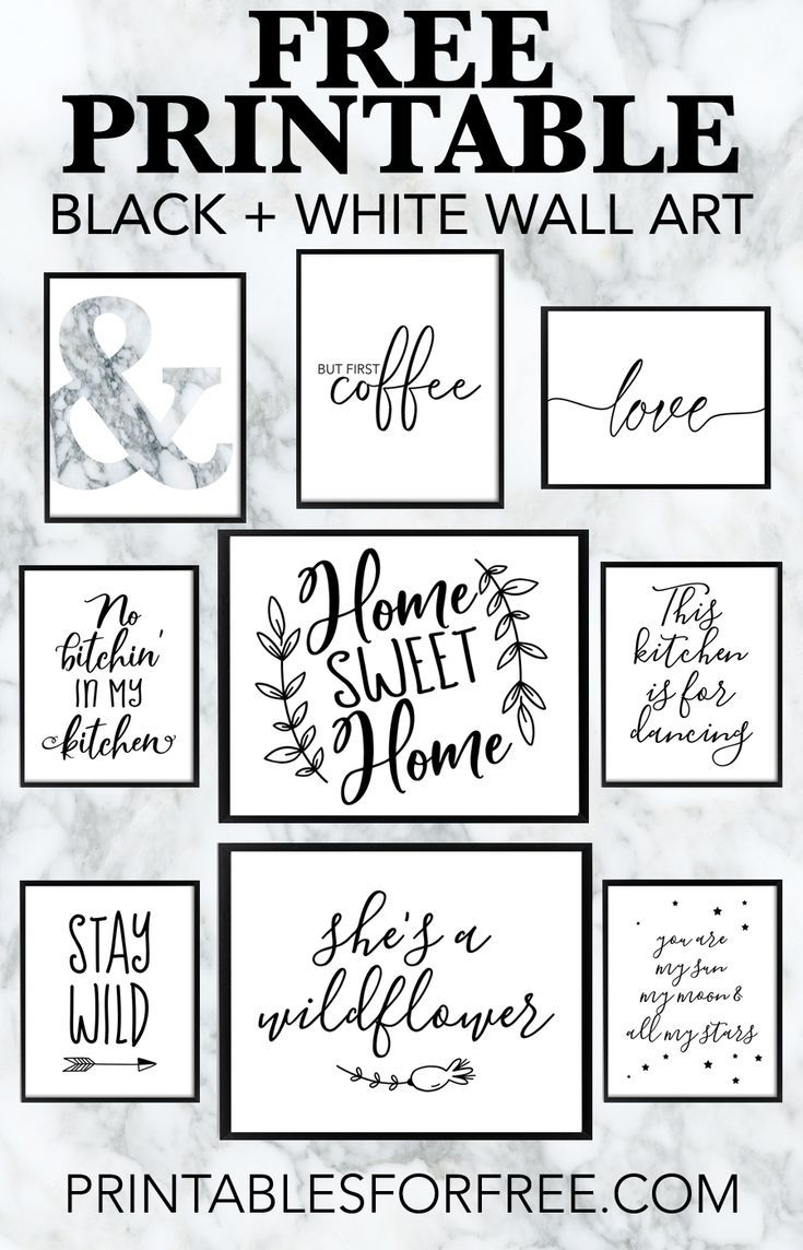 Free Printable Black And White Wall Art - Download And Print Your - Free Printable Pictures