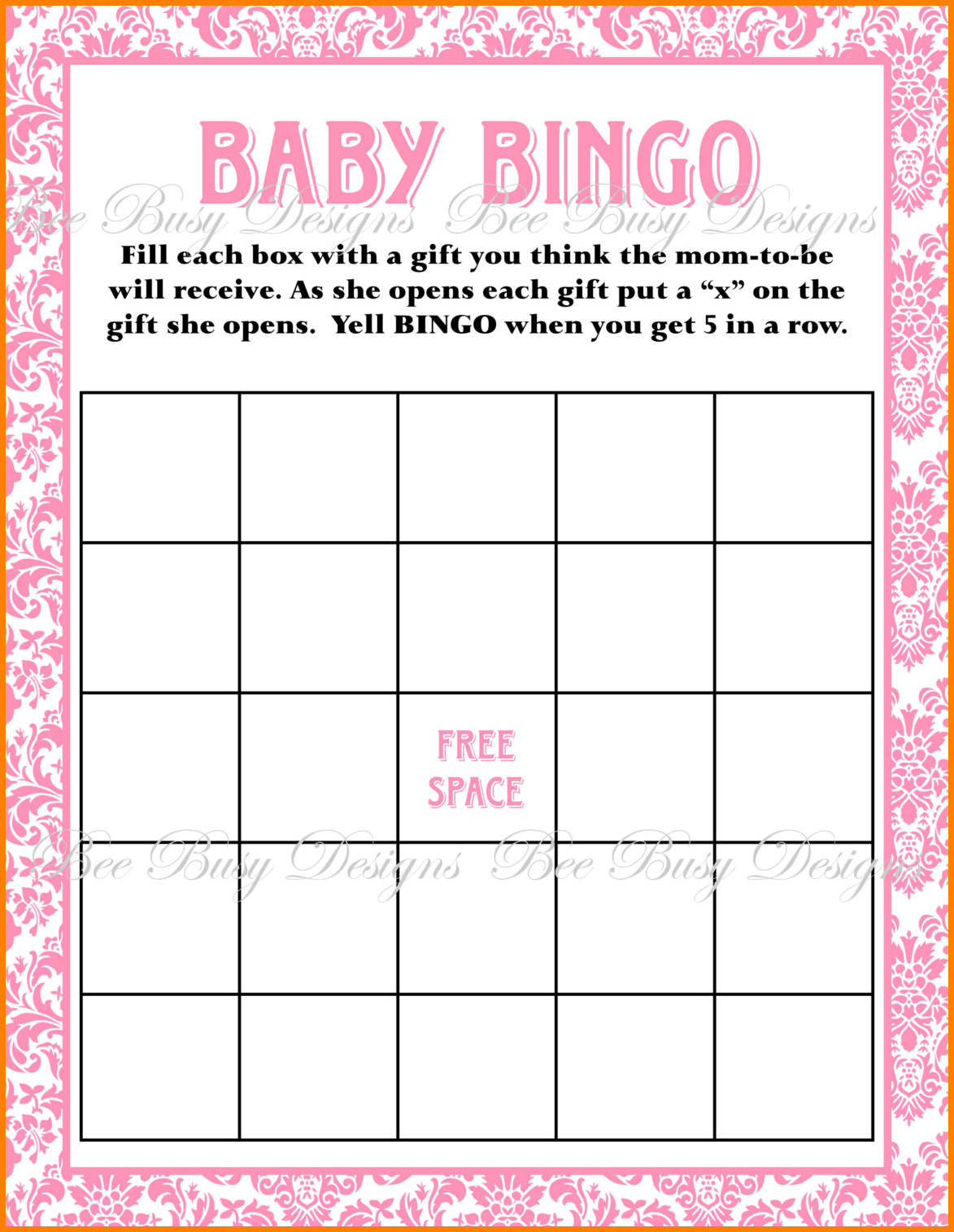 Free Printable Blank Baby Shower Bingo Cards - Baby Shower Ideas - Free Printable Baby Shower Bingo Cards