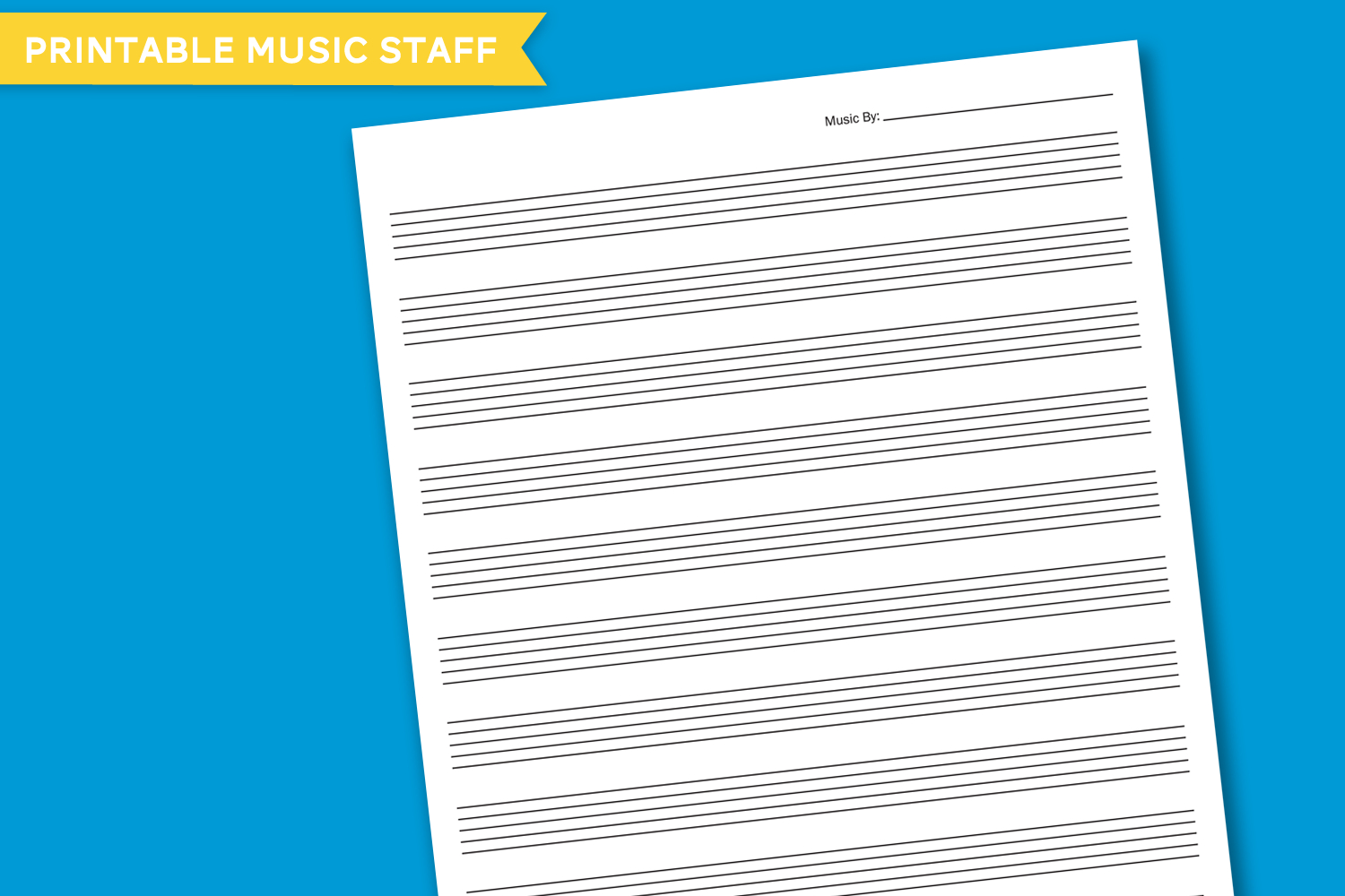 Free Printable Blank Music Staff Paper - Download At Paging Supermom - Free Printable Music Staff