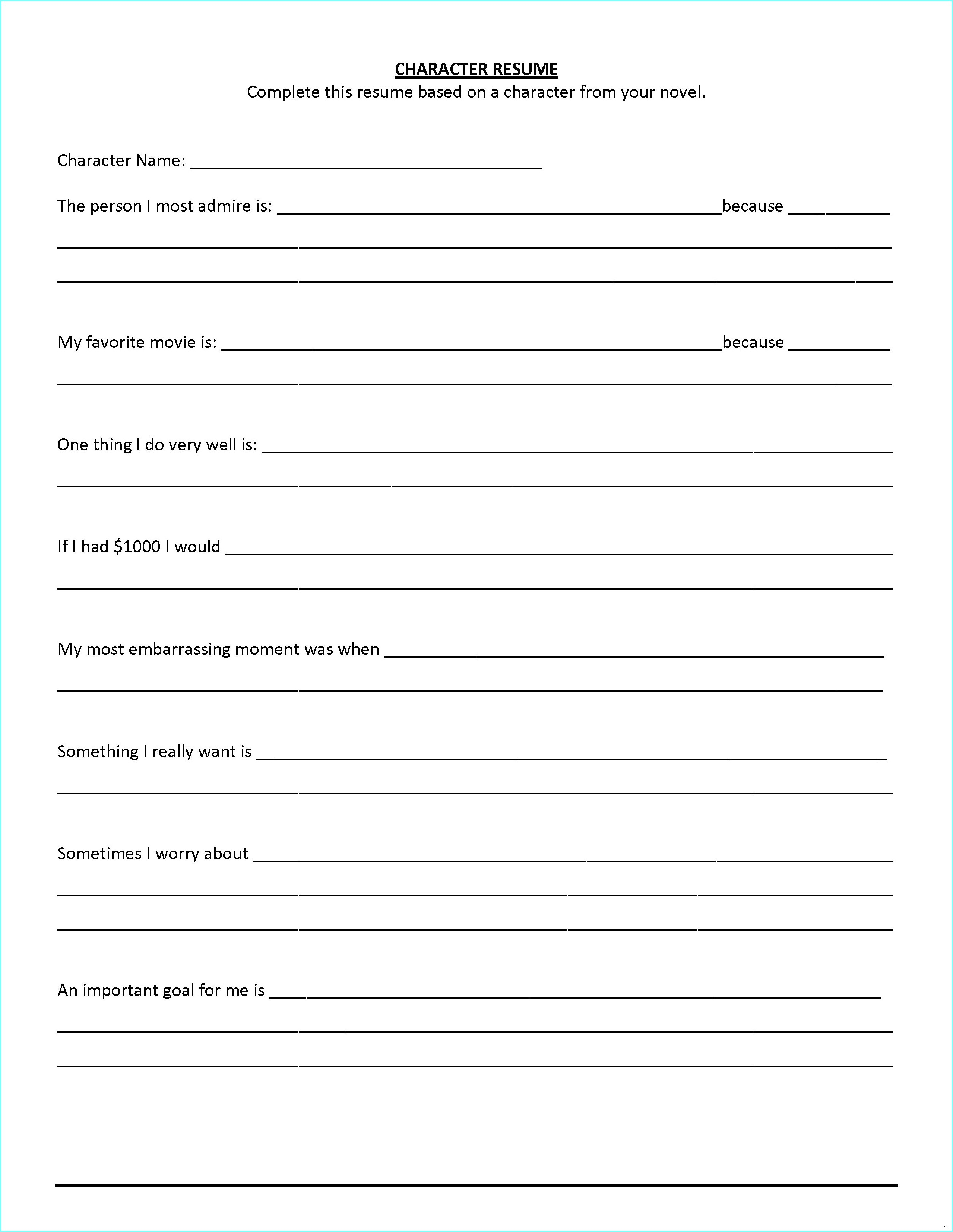 Free Printable Blank Resume Forms - Resume : Resume Examples #l5Wypkk3Q2 - Free Printable Blank Resume