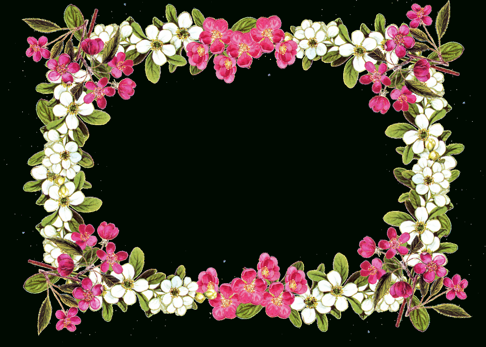 Free Printable Borders Digital Flower Frame Png Free Image - Free Printable Borders
