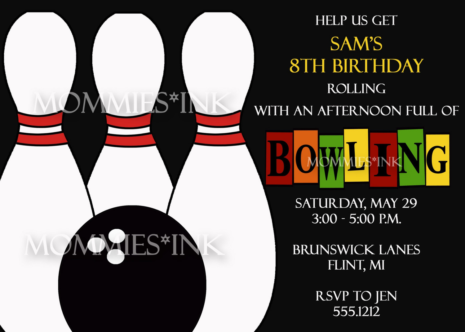 Free Printable Bowling Party Invitation Templates Image Group (50+) - Free Printable Bowling Invitation Templates