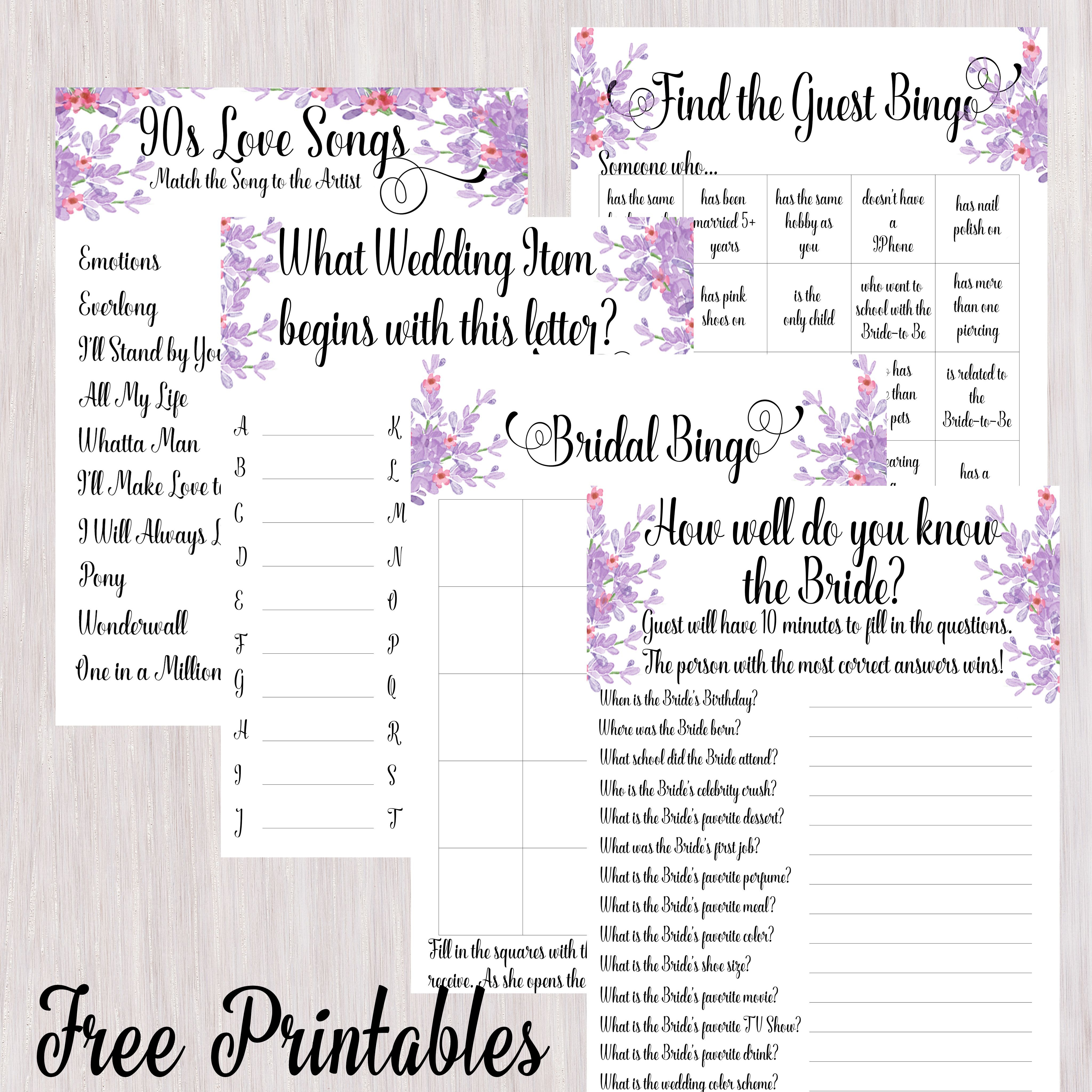 Free Printable Bridal Shower Games Disney Love Songs 90S Love Songs - Free Printable Bridal Shower Raffle Tickets