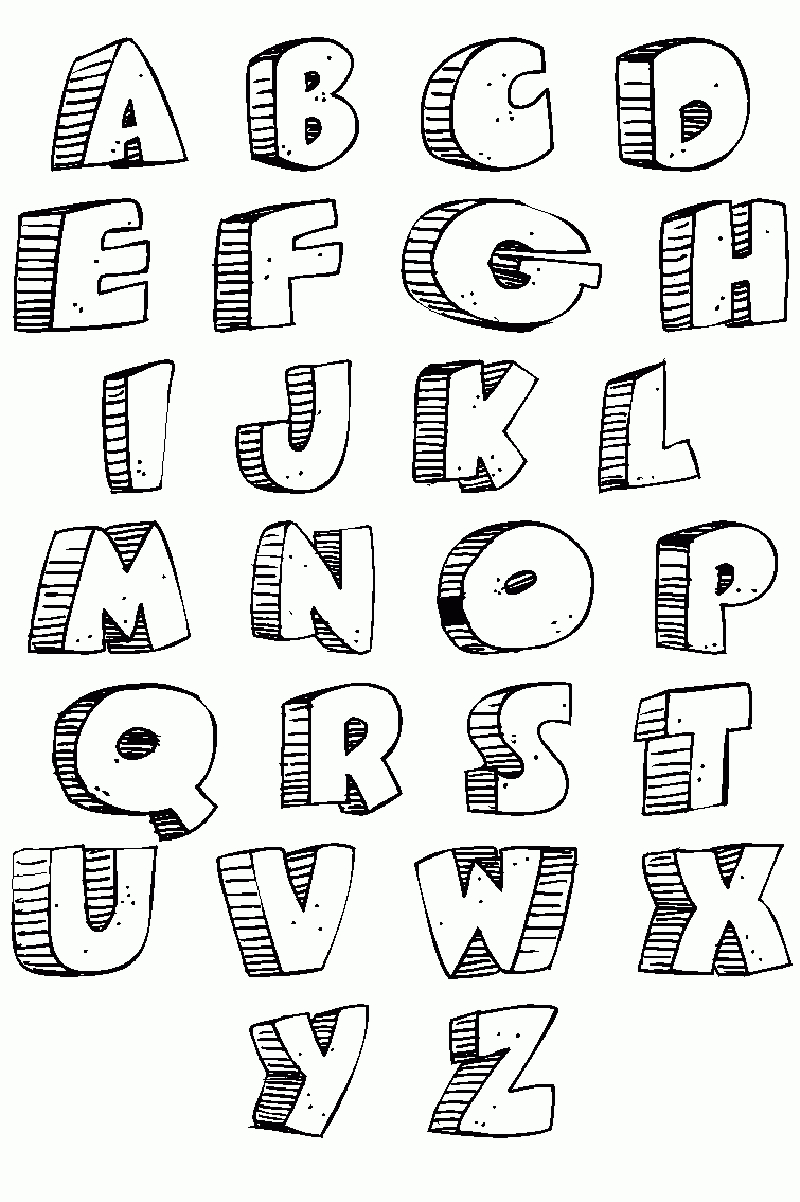 Free Printable Bubble Letters Of The Alphabet Tattoo Page 3 - Free Printable Bubble Letters Font