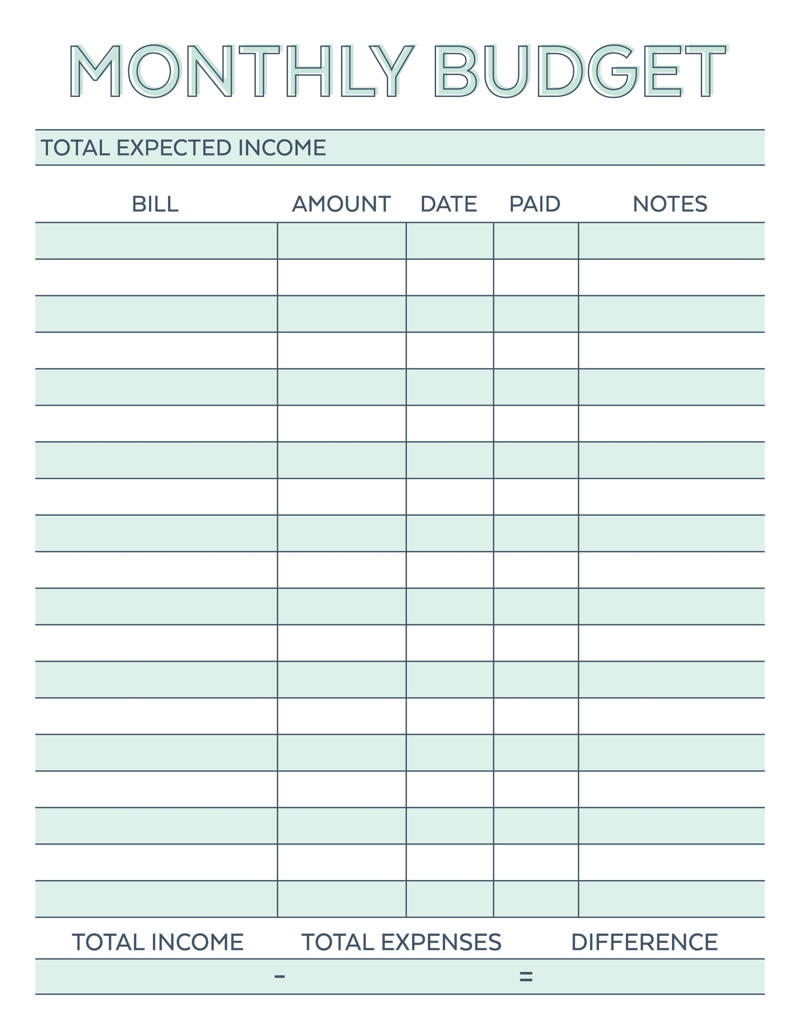 Free Printable Budget Planner | Bestprintable231118 - Free Printable Financial Planner 2017