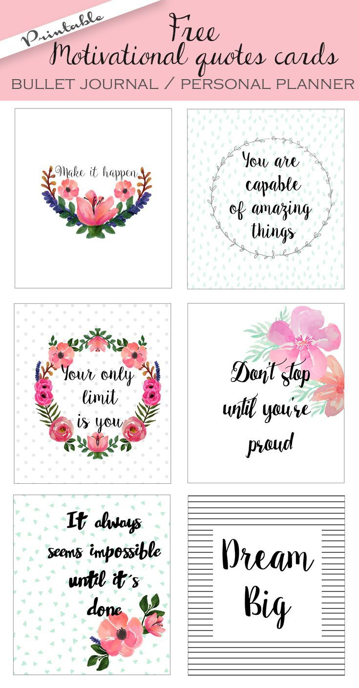 Free Printable Bullet Journal Cards. Personal Planner Cards - Free Printable Personal Cards