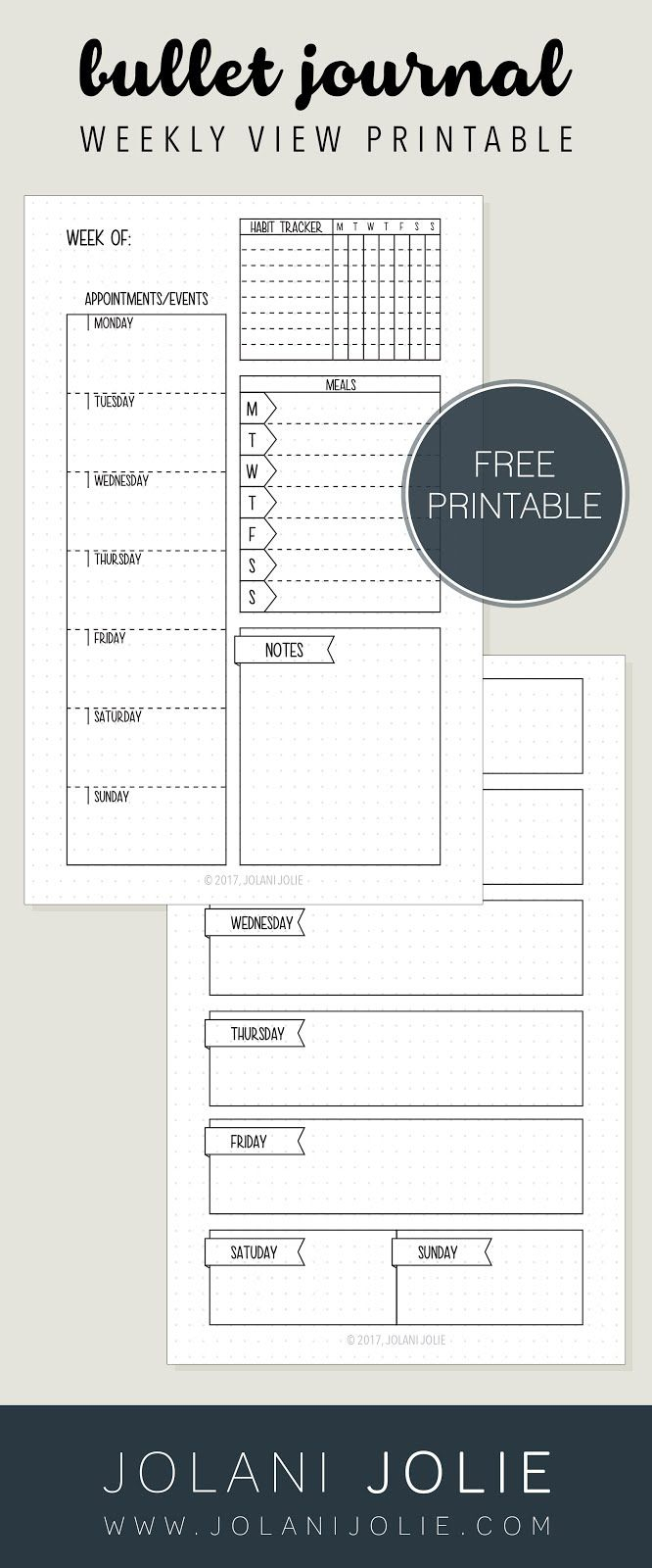 Free Printable: Bullet Journal Printable And Website Updates - Free Printable Bullet Journal Pages