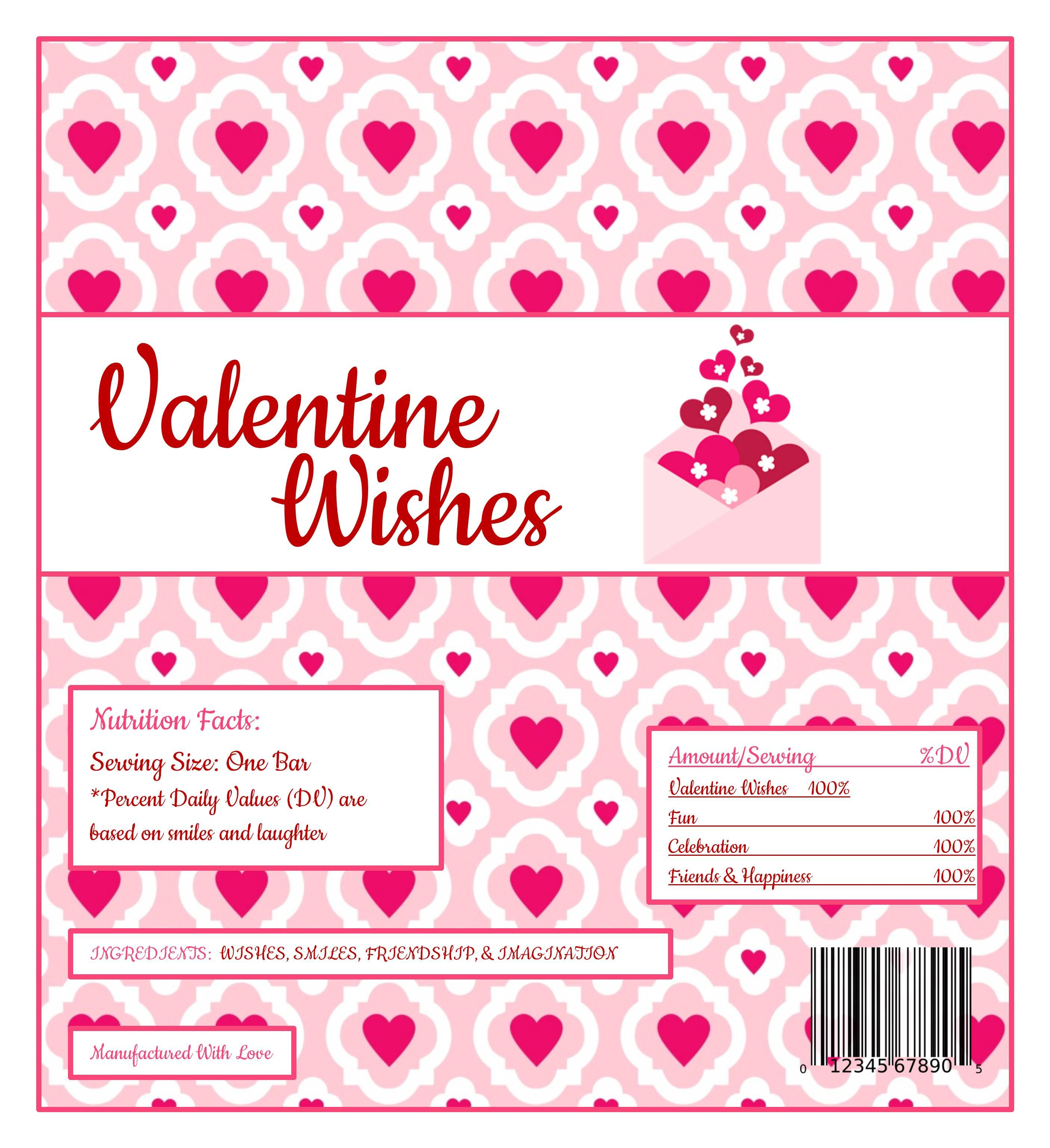 Free Printable Candy Wrapper | Valentines Day Parties &amp;amp; Ideas - Free Printable Candy Bar Wrappers