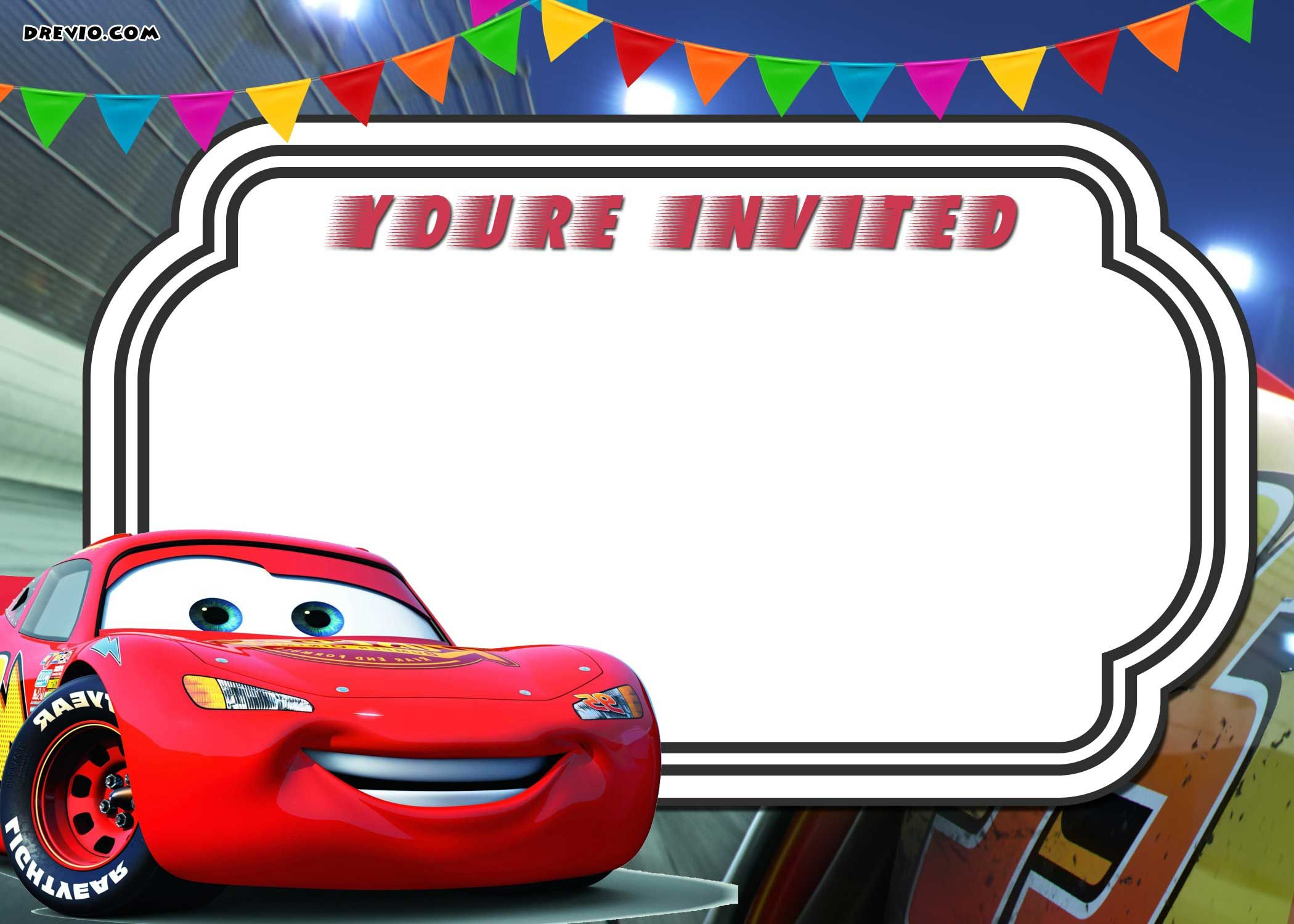 Free Printable Cars 3 Lightning Mcqueen Invitation | Go | Cars - Free Printable Birthday Invitations Cars Theme