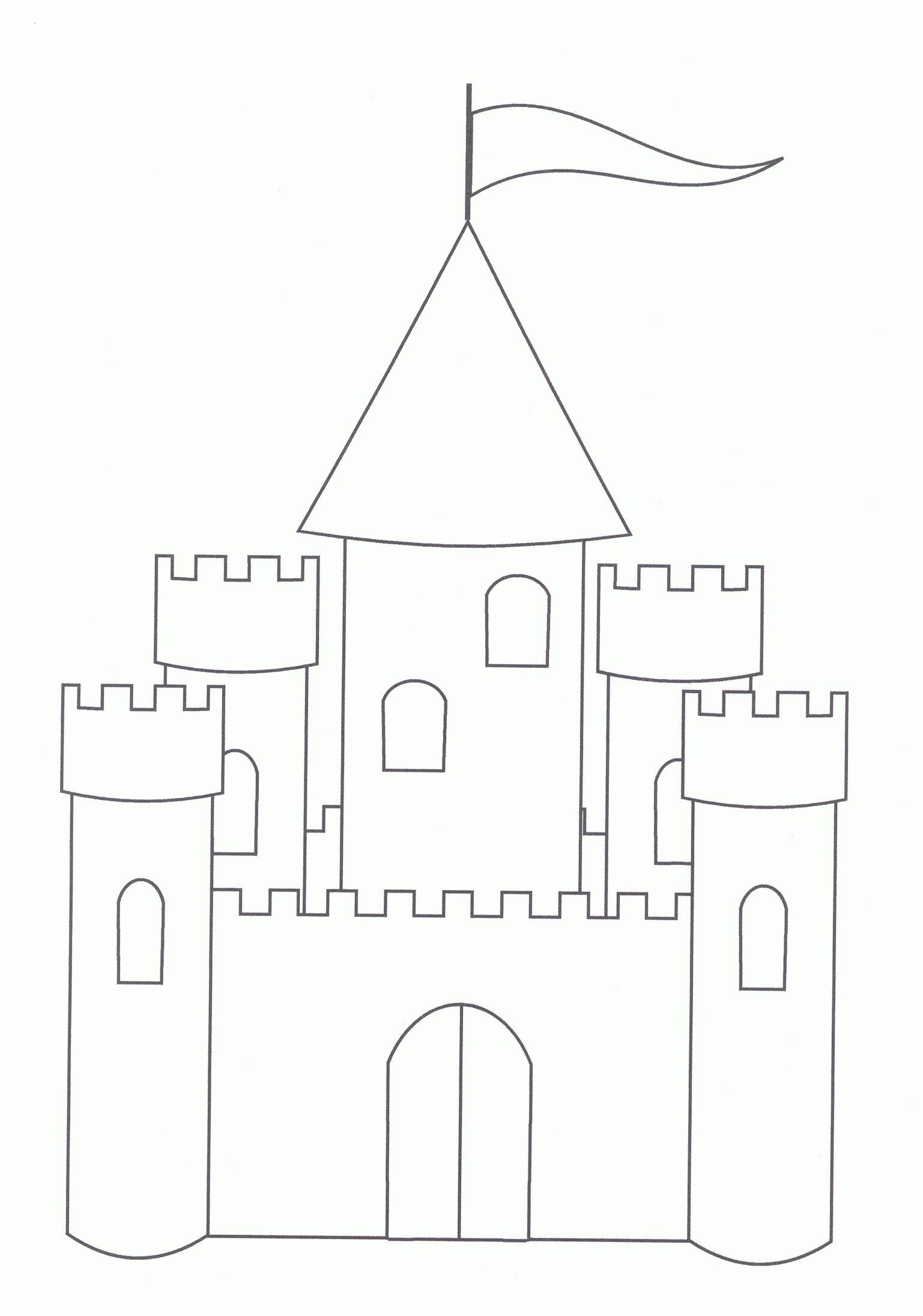 Free Printable Castle Coloring Pages For Kids | Templates - Free Printable Castle Templates