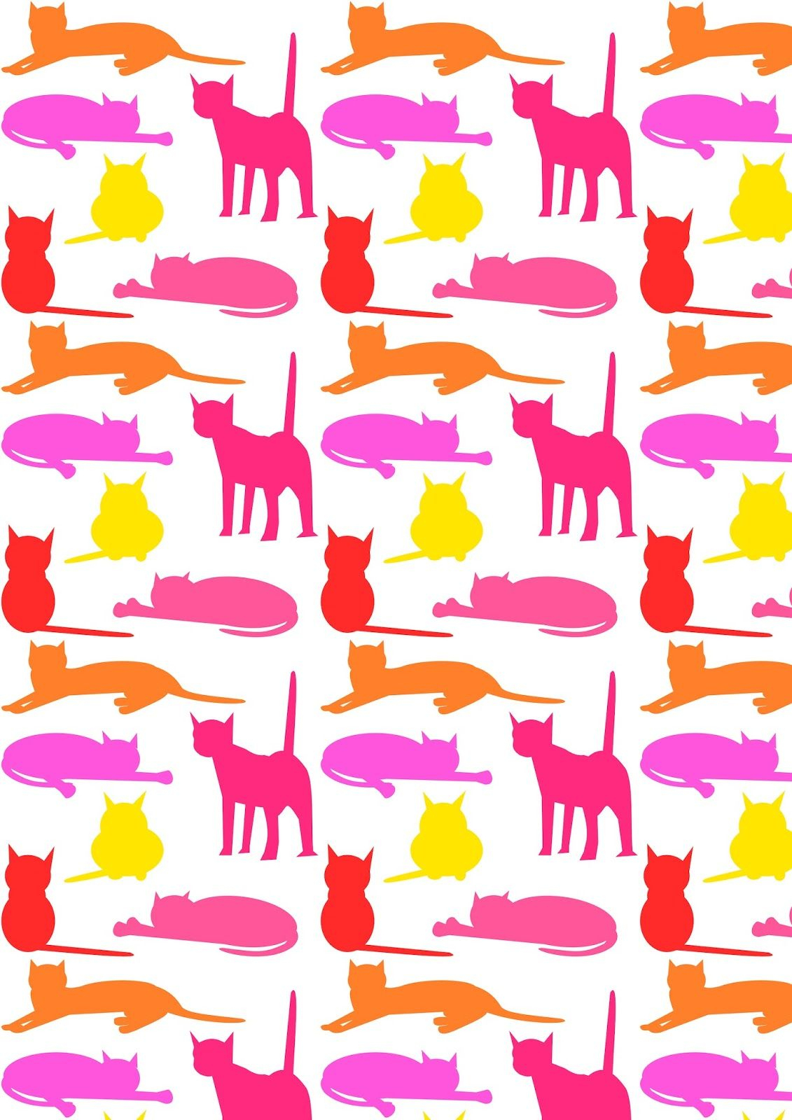 Free Printable Cat Pattern Paper | Catalogers | 2 Scrapbooking | Cat - Free Printable Cat Silhouette