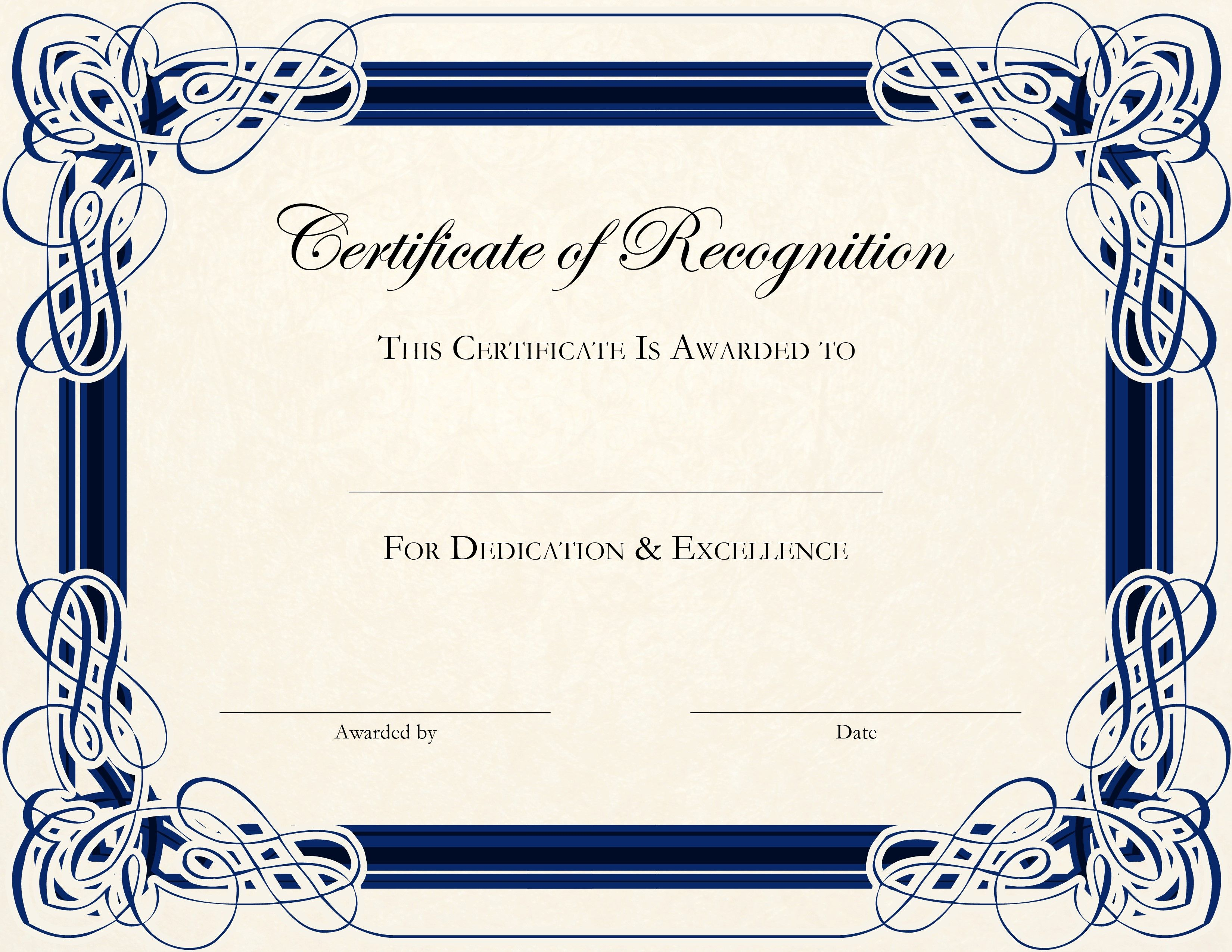 Free Printable Certificate Templates For Teachers | Besttemplate123 - Free Printable Blank Certificate Templates