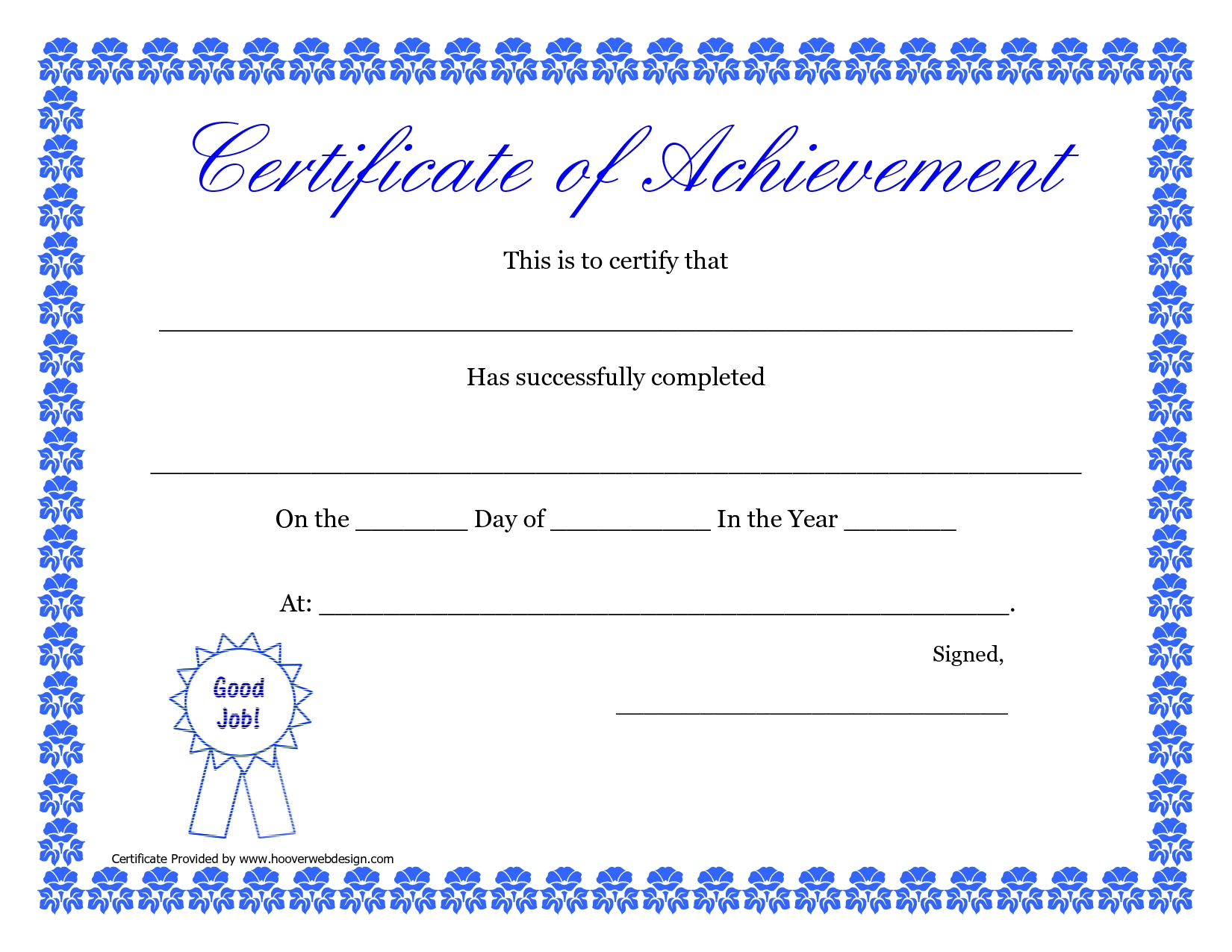 Free Printable Certificates Advanced Doc Printable Templates - Free Printable Certificates Of Accomplishment