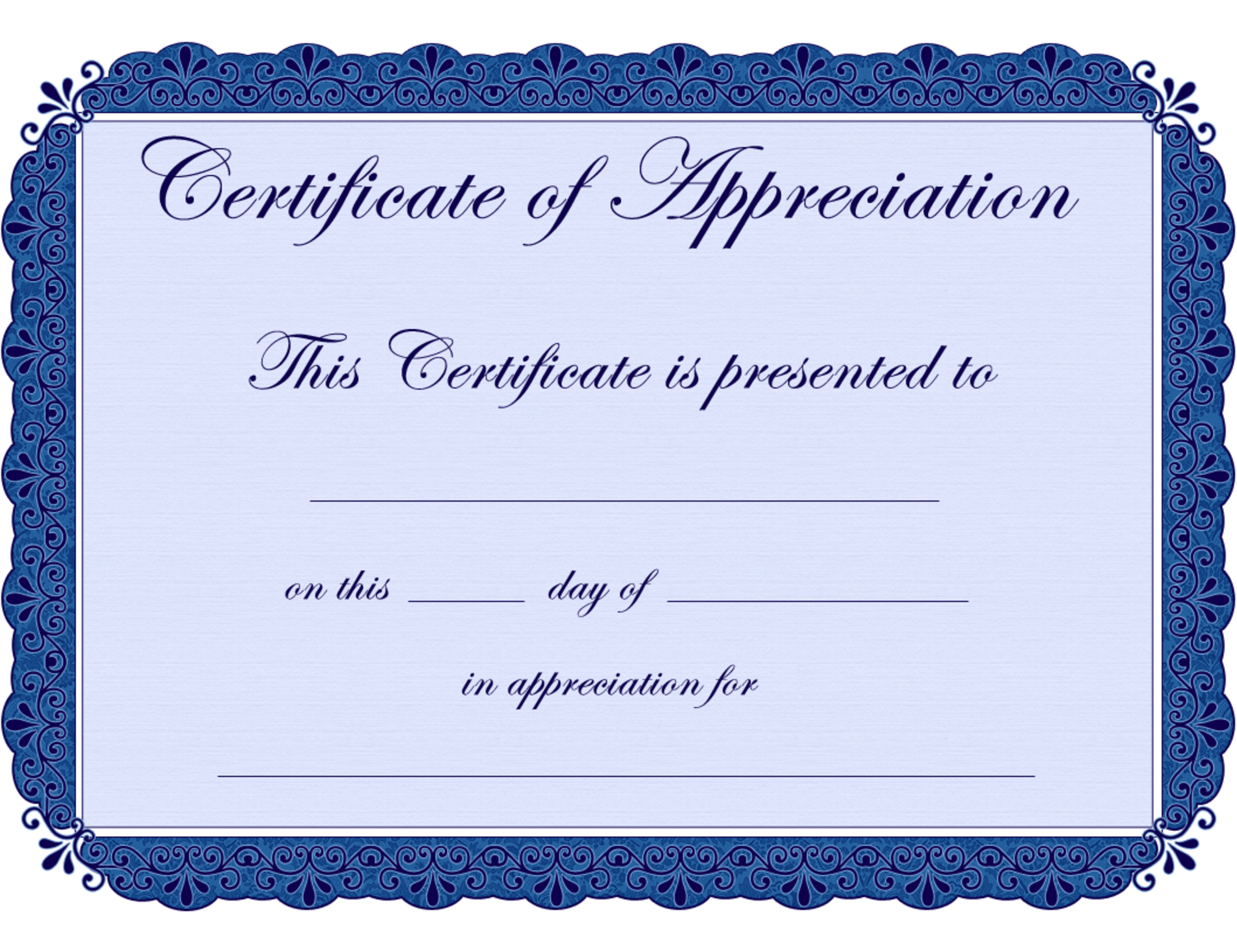 Free Printable Certificates Certificate Of Appreciation Certificate - Commitment Certificate Free Printable