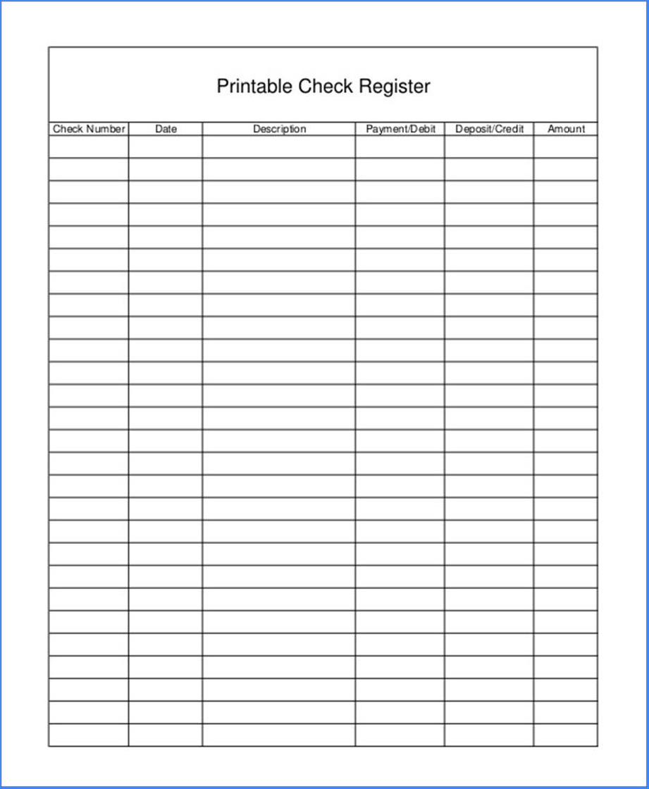 Free Printable Check Register Template Word #1500 - 94Xrocks - Free Printable Check Register With Running Balance