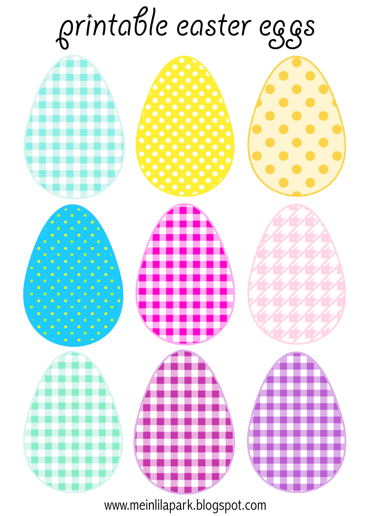Free Printable Cheerfully Colored Easter Eggs - Ausdruckbare - Free Printable Easter Stuff