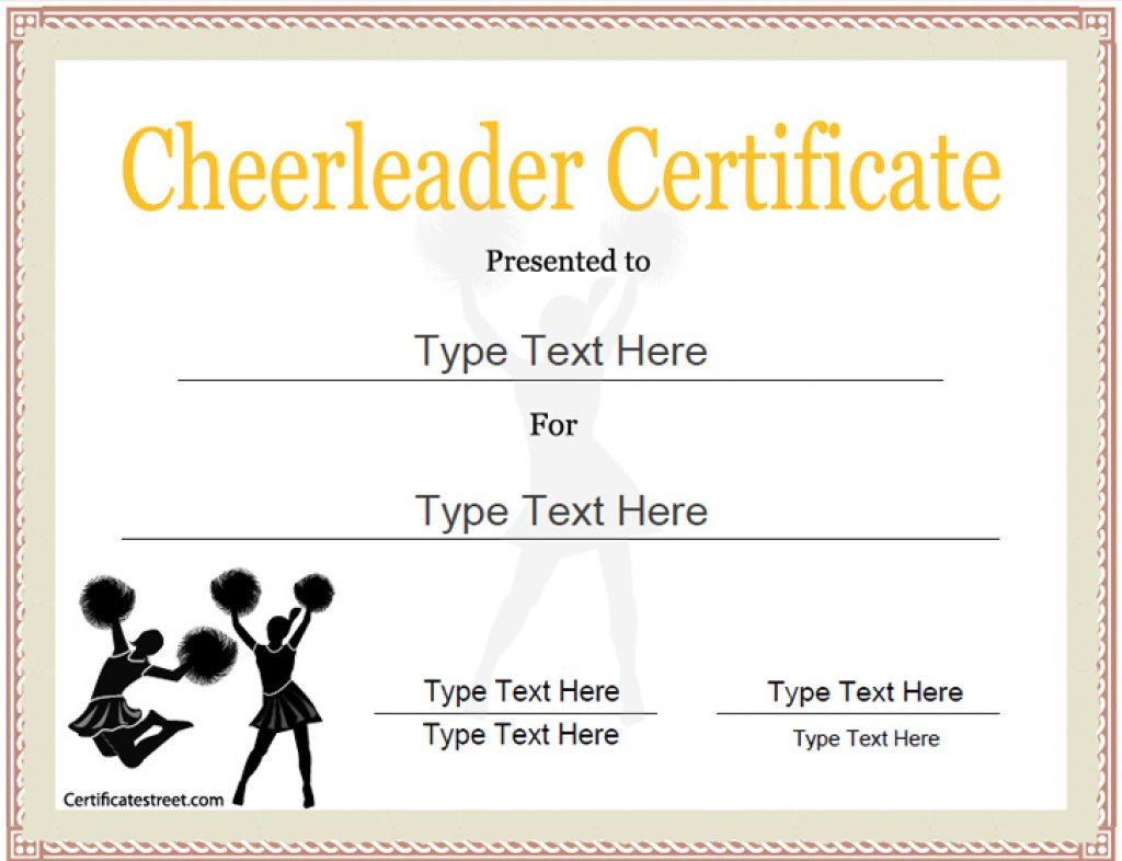 Free Printable Cheerleading Certificates | Free Printable - Free Printable Cheerleading Certificates