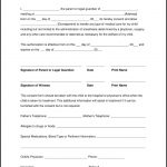 Free Printable Child Medical Consent Form For Grandparents   Form   Free Printable Medical Consent Form
