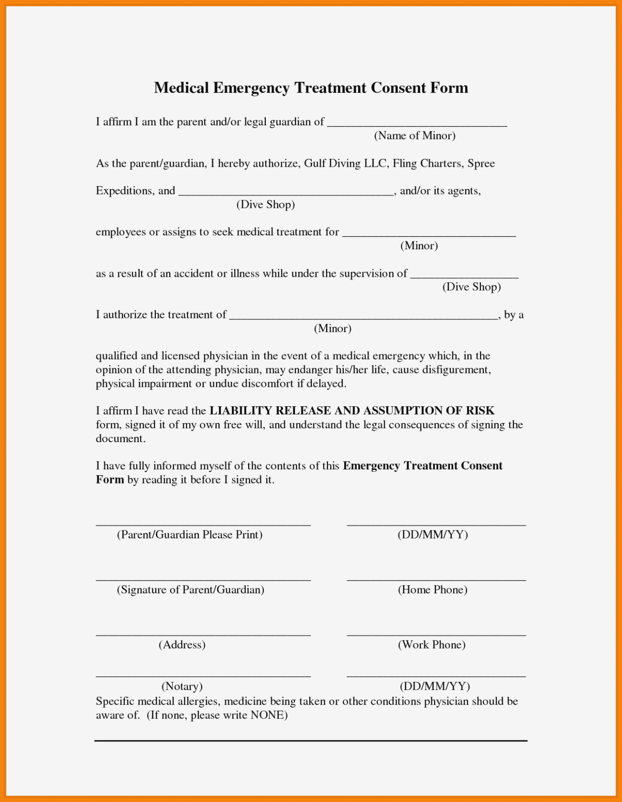 Free Printable Child Medical Consent Form | Resume Examples – Free - Free Printable Medical Consent Form