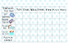 Free Printable Chore Charts For Kids