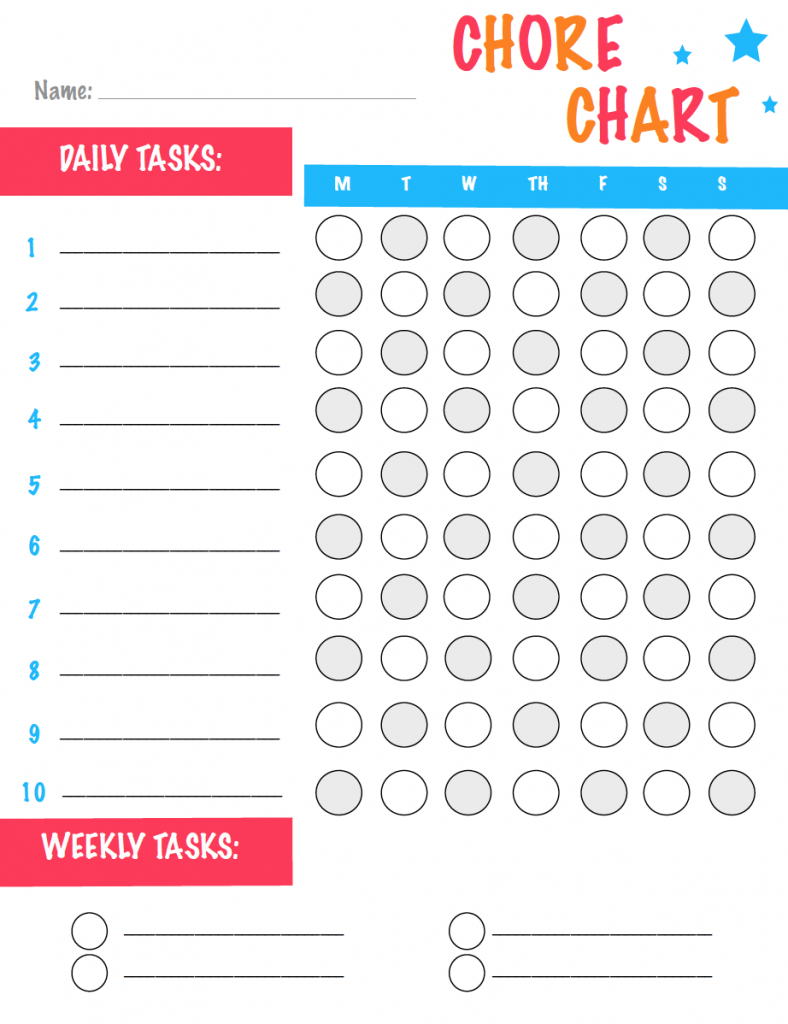 Free Printable Chore Chart - Frugal Fanatic - Free Printable Pictures For Chore Charts