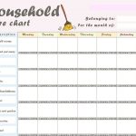 Free Printable Chore Charts For Adults | Printable Menu And Chart   Chore Chart For Adults Printable Free