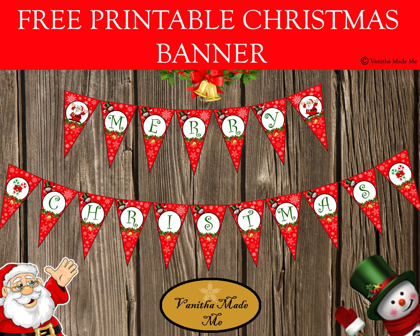 Free Printable Christmas Banner | Kreatívságok | Pinterest - Free Printable Christmas Banner