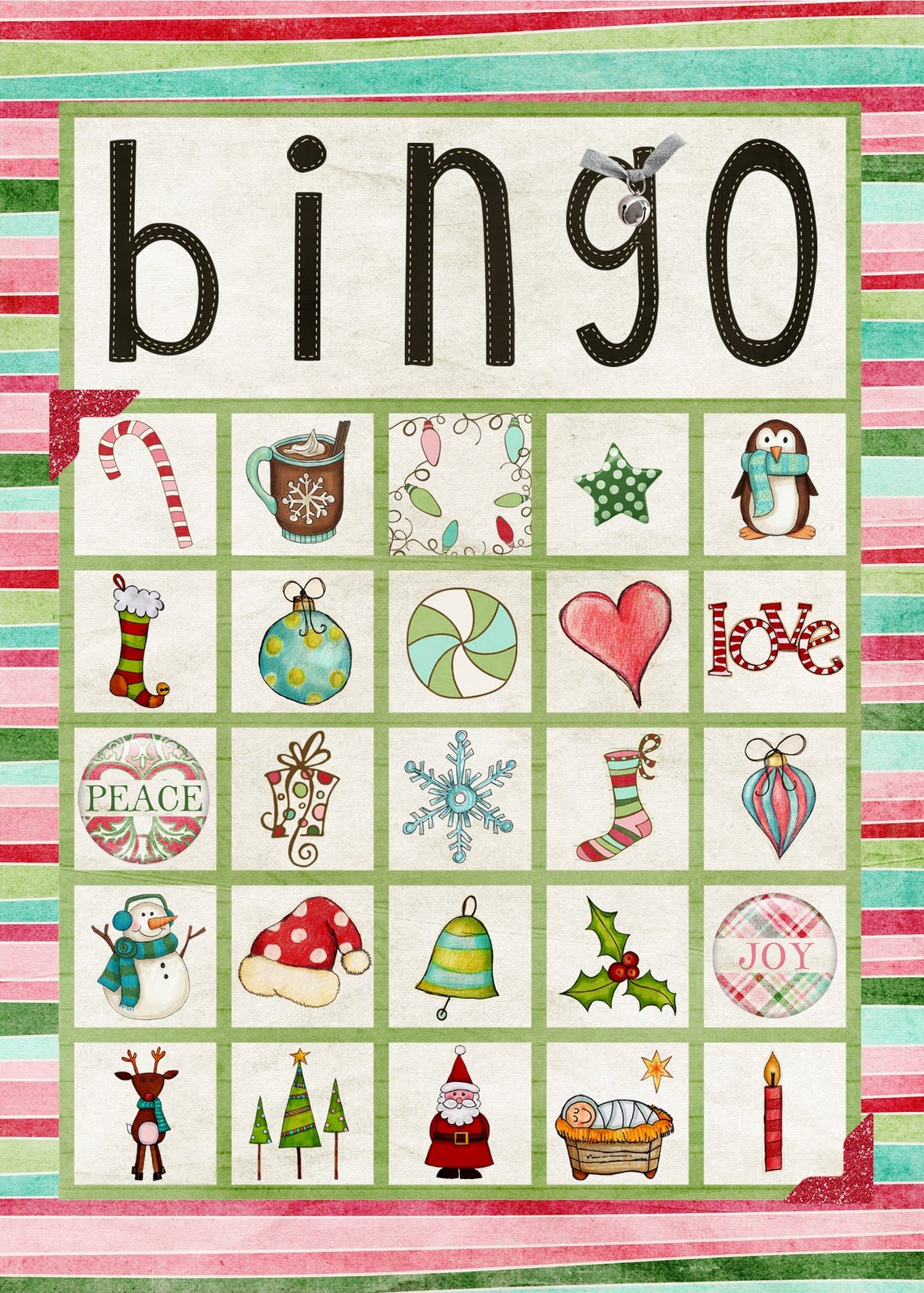 Free Printable Christmas Bingo Cards For Large Groups - Printable Cards - Free Printable Christmas Bingo