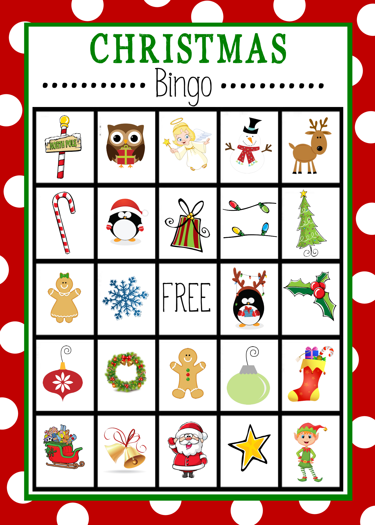 Free Printable Christmas Bingo Game | Christmas | Pinterest - Free Bingo Patterns Printable