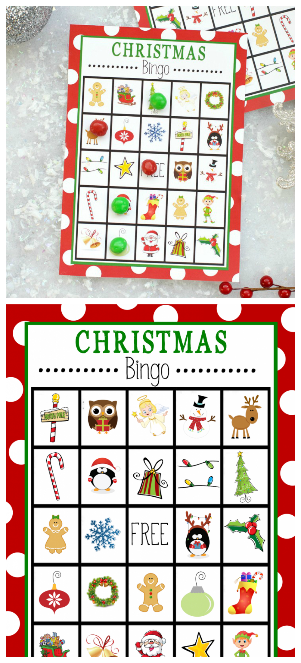 Free Printable Christmas Bingo Game – Fun-Squared - Christmas Bingo Game Printable Free