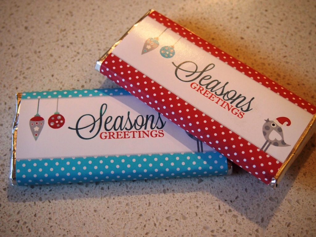 Free Printable Christmas Chocolate Bar Wrappers | Utterly Organised - Free Printable Christmas Candy Bar Wrappers
