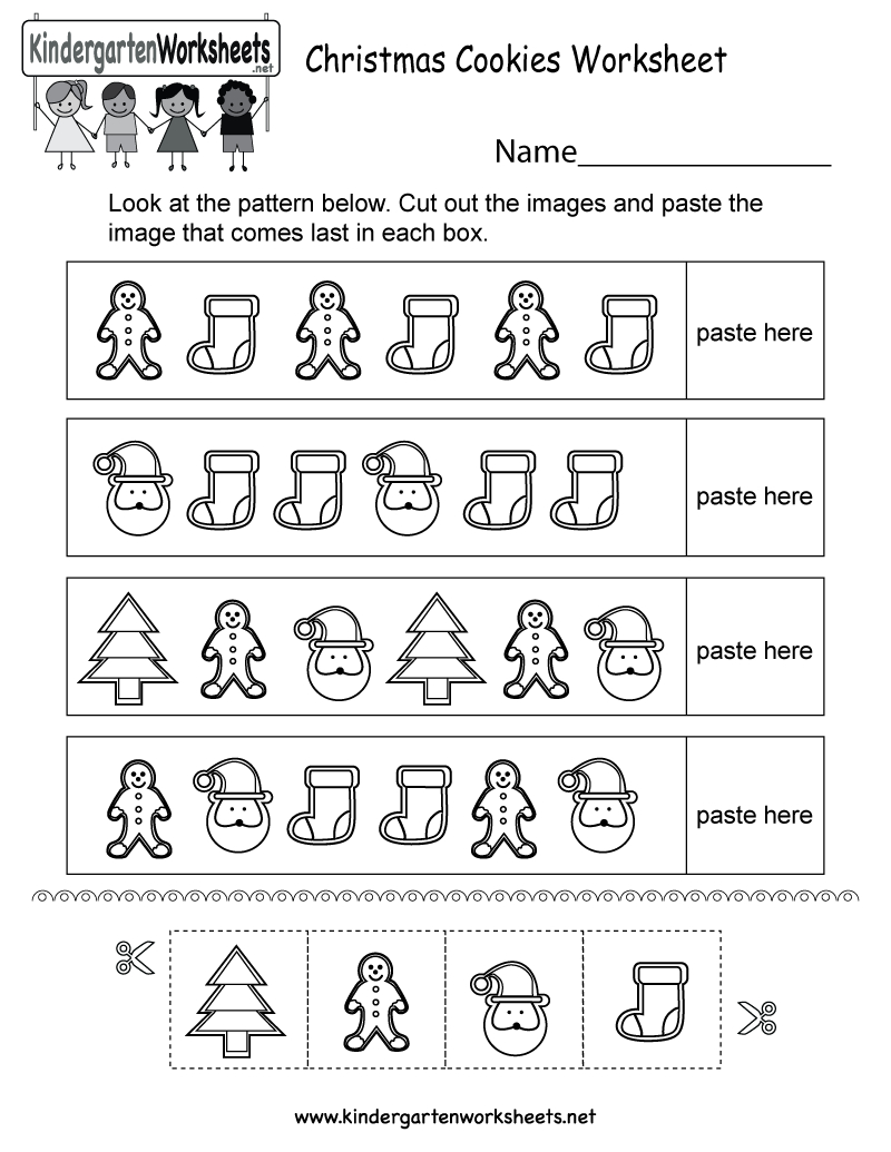 Free Printable Christmas Cookies Worksheet For Kindergarten - Free Printable Christmas Worksheets