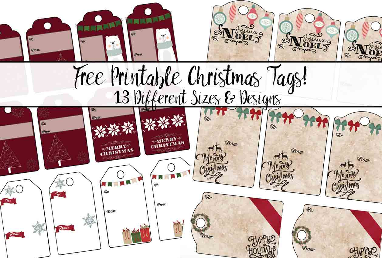 Free Printable Christmas Gift Tags: 13 Designs. Just Print And Use! - Free Printable Christmas Designs