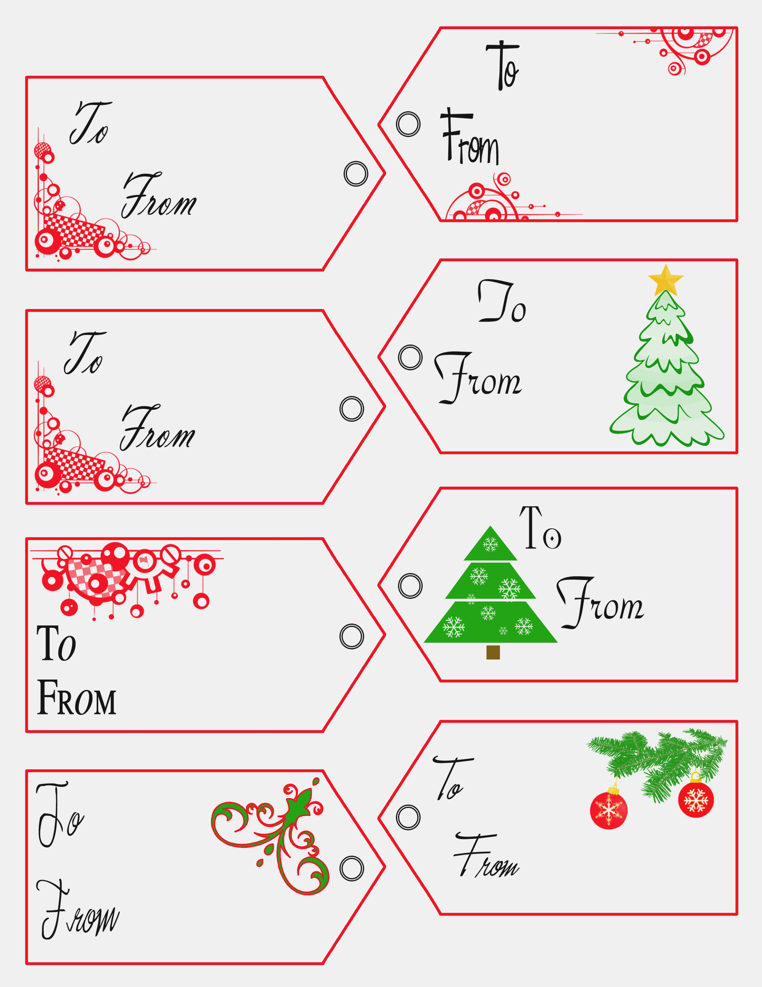 Free Printable Christmas Gift Tags Templates – Christmas Printables - Free Printable Editable Christmas Gift Tags