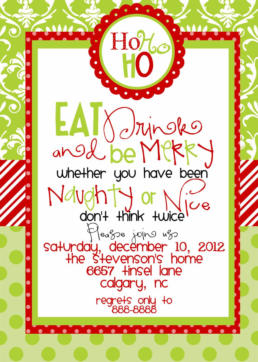 Free Printable Christmas Luncheon Invitations | Holiday Ideas - Free Printable Christmas Invitations