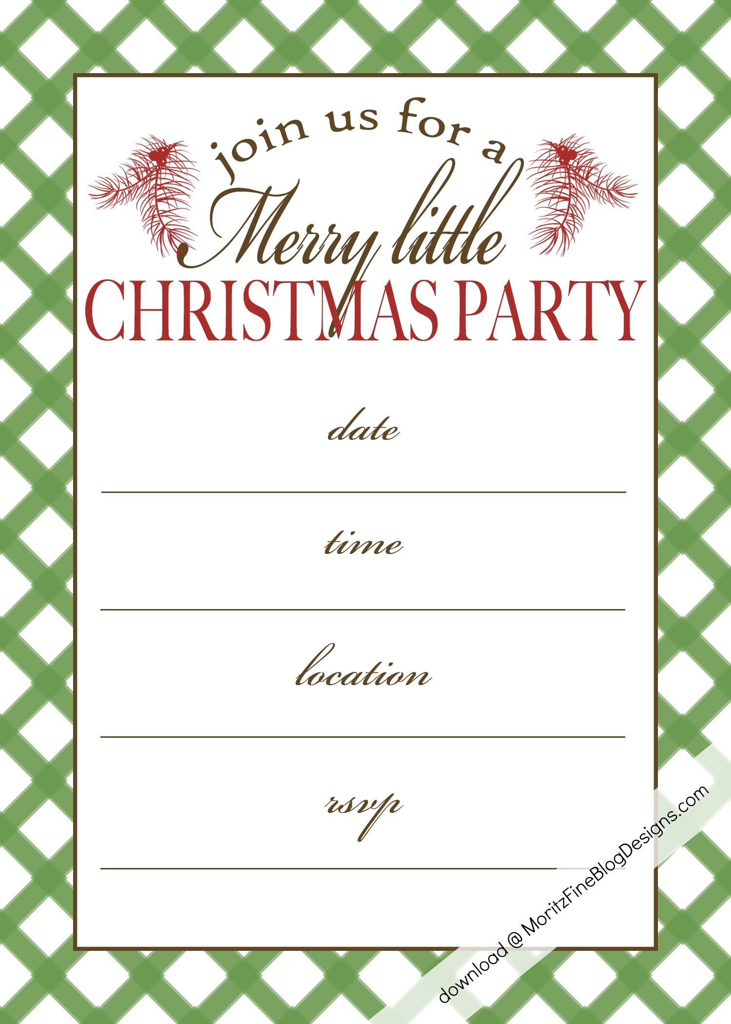 Free Printable Christmas Party Invitation | Christmas:print - Christmas Party Invitation Templates Free Printable