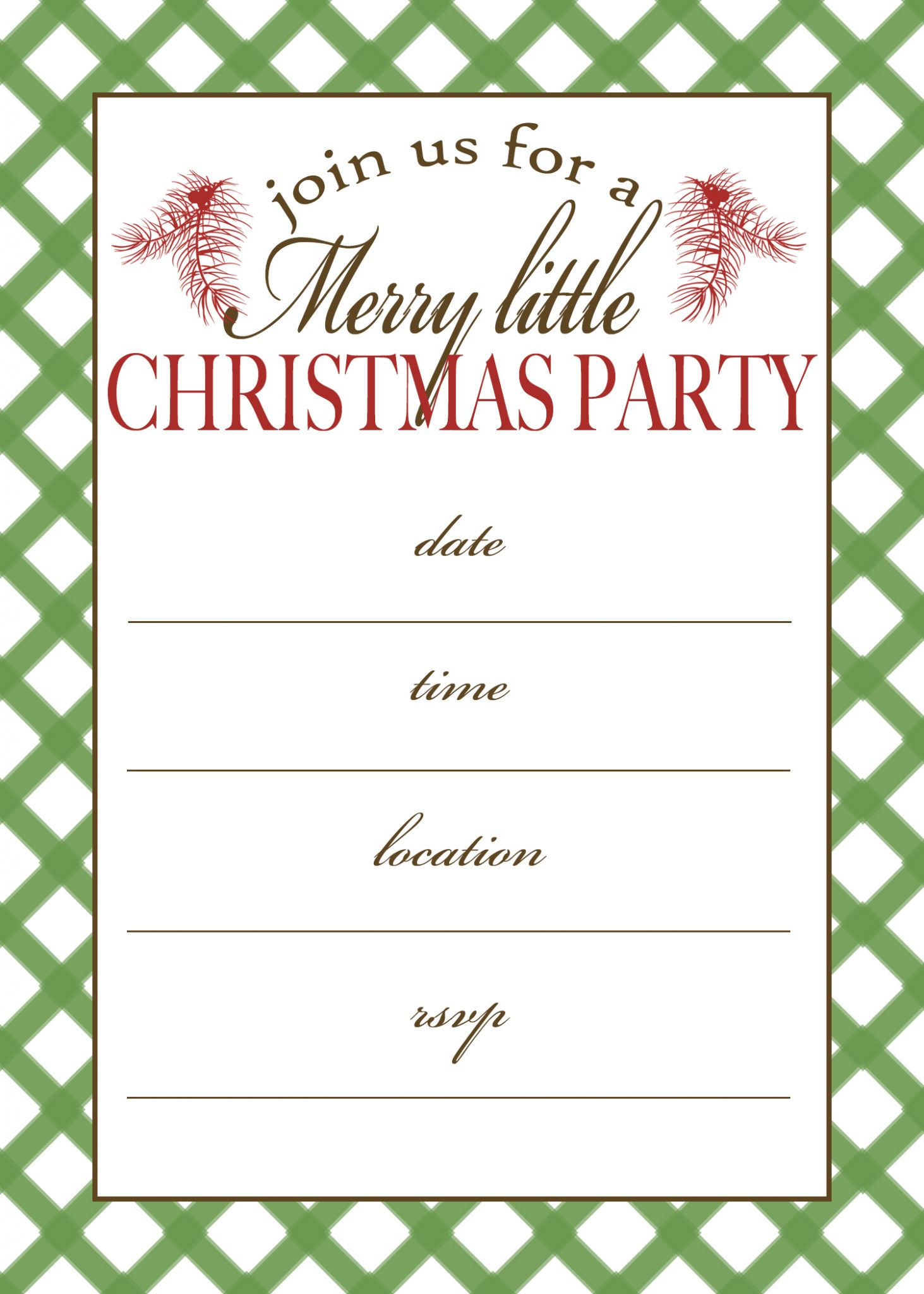 Free Printable Christmas Party Invitation | Moritz Fine Designs - Free Printable Christmas Invitations