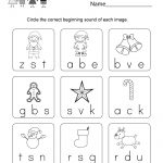 Free Printable Christmas Phonics Worksheet For Kindergarten   Free Printable Phonics Worksheets