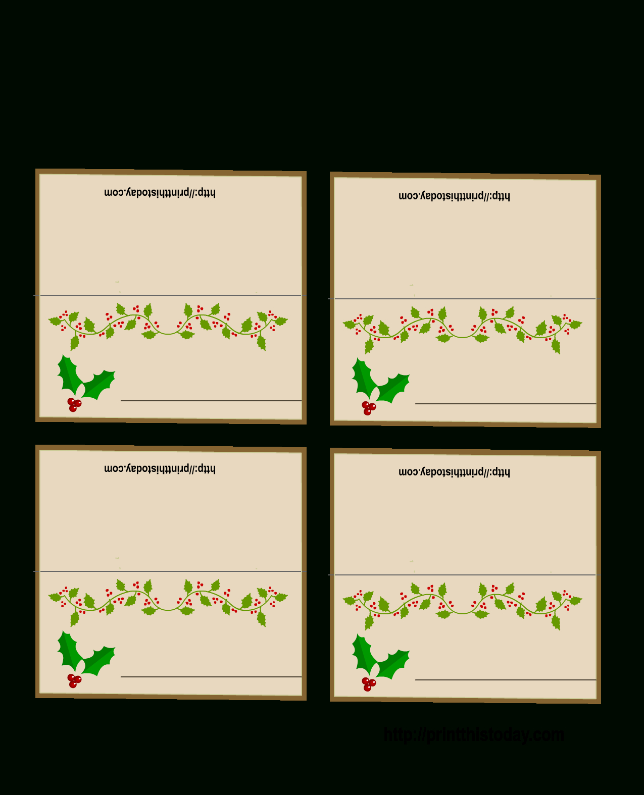 Free Printable Christmas Place-Cards - Free Printable Place Cards