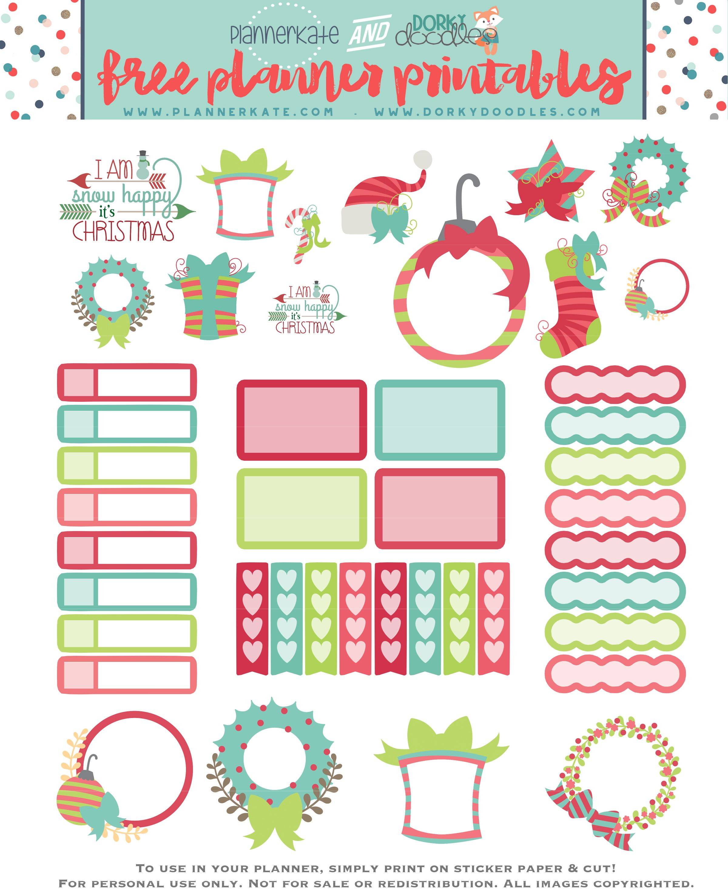 Free Printable Christmas Planner Stickers | Stickers - Free Printable Holiday Stickers