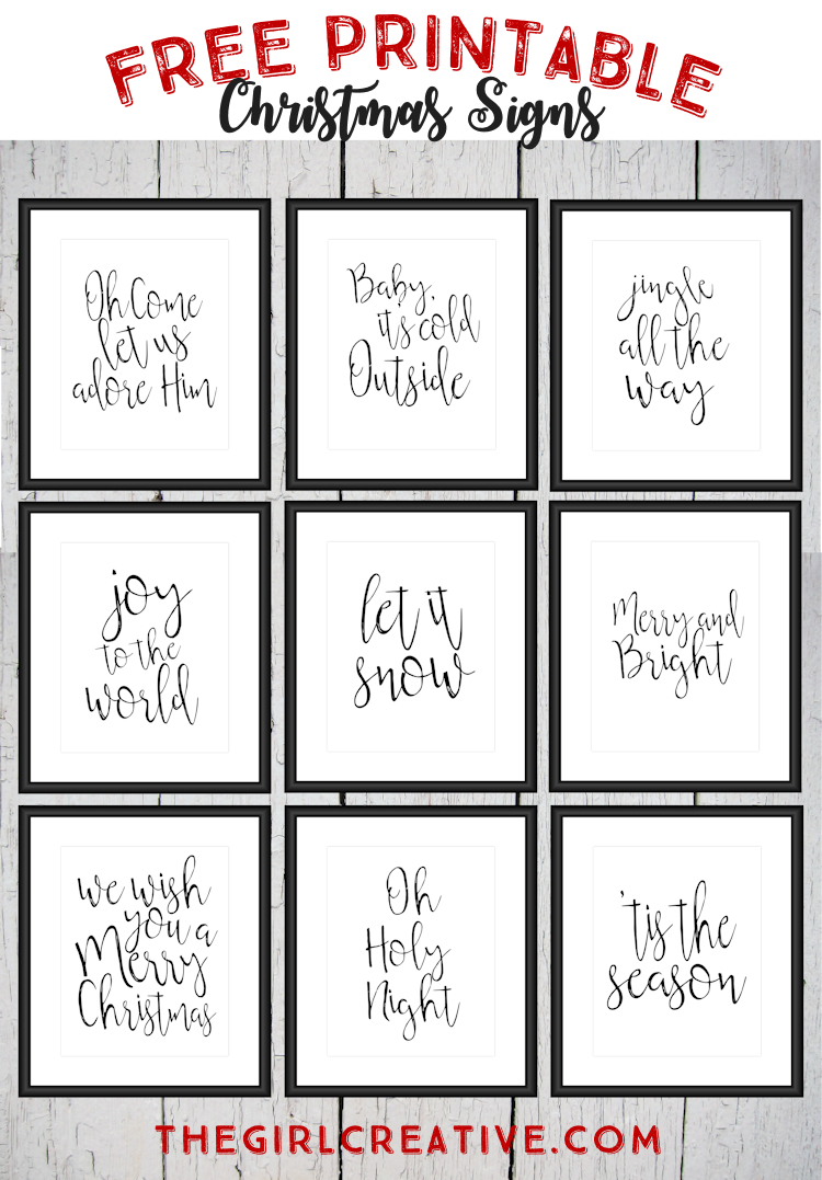 Free Printable Christmas Signs | The Top Pinned | Pinterest - Free Printable Closed Thanksgiving Day Signs