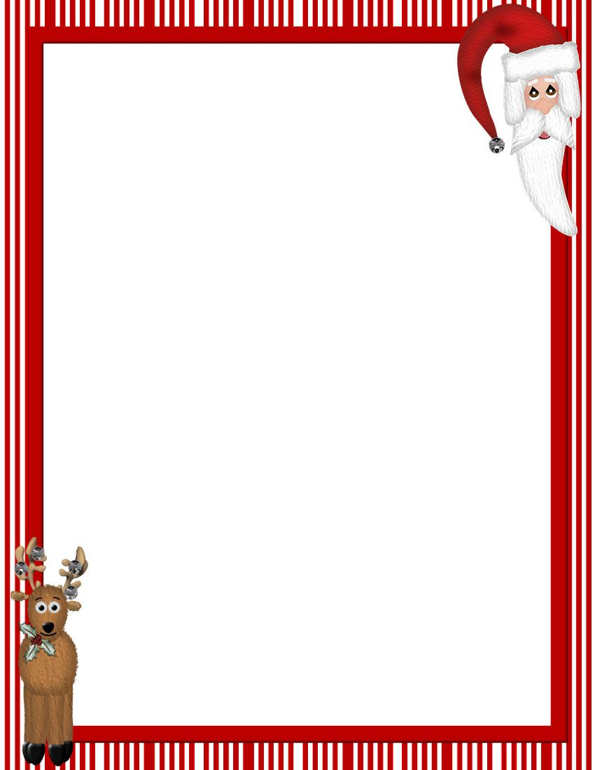 Free Printable Christmas Stationary Borders | Christmasstationery - Free Printable Christmas Letterhead