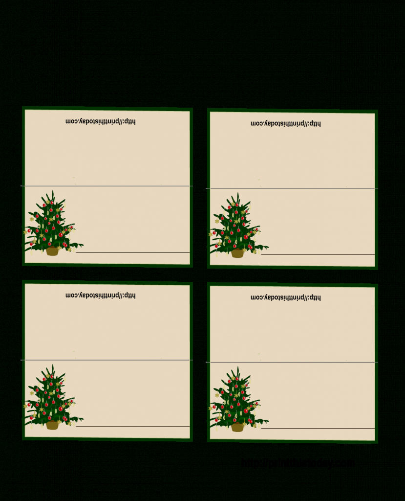 Free Printable Christmas Tree Place Cards | *+* Free Holiday | Free - Free Printable Christmas Table Place Cards Template