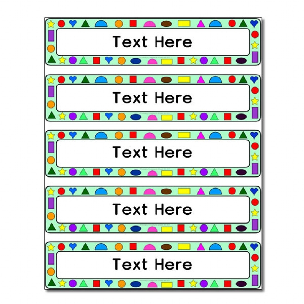 Free Printable Tray Labels For School