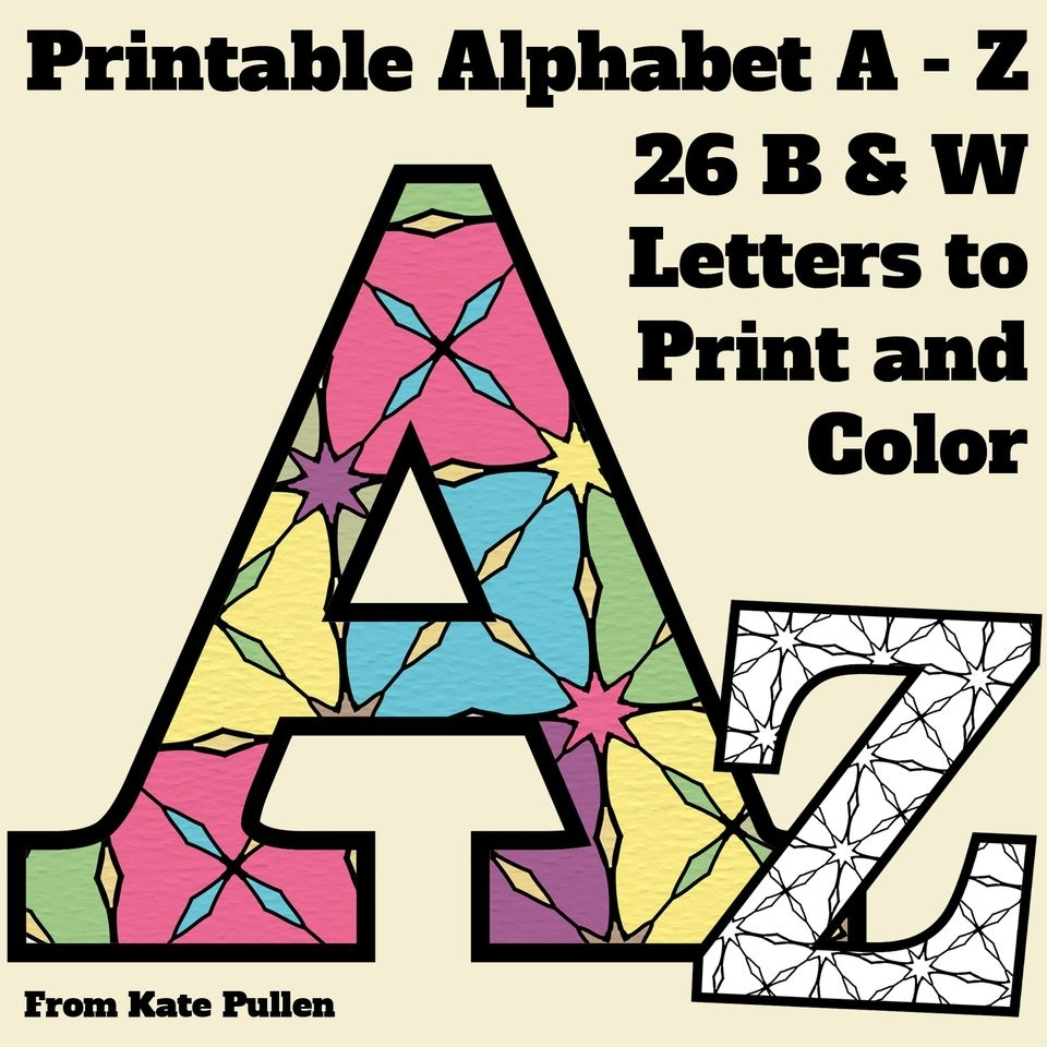 Free Printable Colored Alphabet Letters - Beepmunk - Free Printable Alphabet Letters